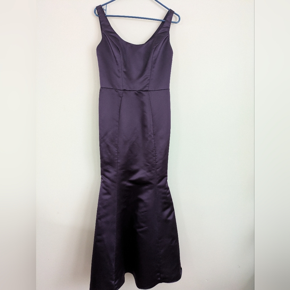 Hayley Paige Occasions Deep Purple Floor Length Dress